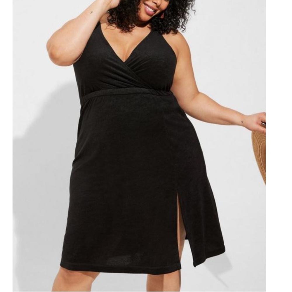Torrid Midi Terry Cloth Wrap Beach Dress 4X coverup swim